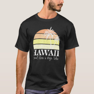 T-shirt Rétro Hawaii Hawaiian Summer Beach Tropical Vacati