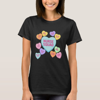 T-shirt Retro Heart Funny Nurse Squad Happy Valentines Day