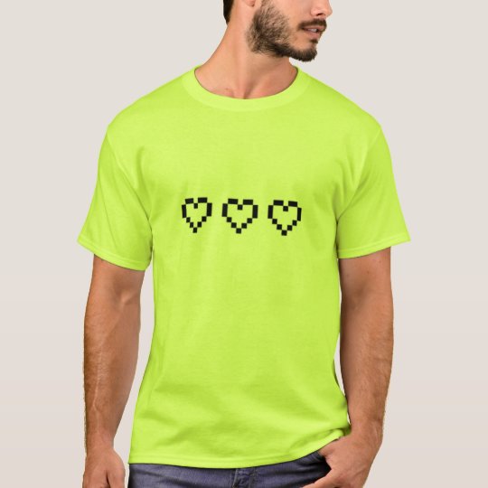 t-shirt,retro heart,green T-Shirt