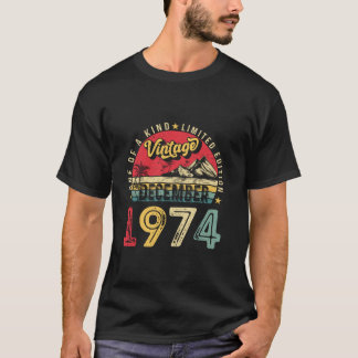 T-shirt Retro Hommes 50e anniversaire Cadeau Vintage Décem