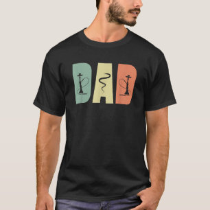 T-shirt Retro Hookah Fumer Papa Vintage Shisha Père T S