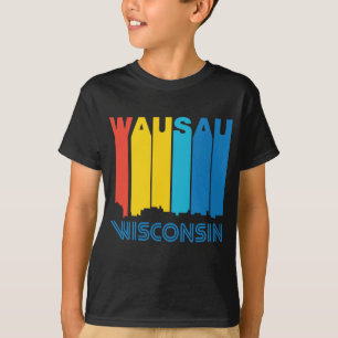 T-shirt Rétro horizon de Wausau le Wisconsin de style des