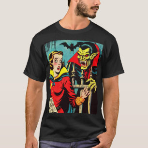 T-shirt Retro Horror Vampire Comics