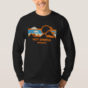 T-shirt Retro Hot Springs Arkansas Mountain Range Sunset