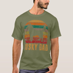 T-shirt Rétro Husky Papa Poison Dog Owner Pet Sibérian