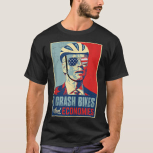 T-shirt Retro I Crash Bikes & Economies Anti Joe Biden Ame