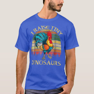 T-shirt Retro I Lever Minuscule Dinosaure Poulet Agricole 