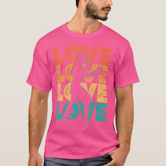 T-shirt Retro I Love Boxer Thème Graphisme Design Boxer