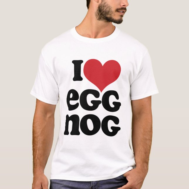 T-shirt Retro I Love Eggnog Tee (Devant)