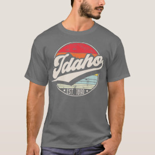 T-shirt Retro Idaho Accueil Cool d'identification d'état l