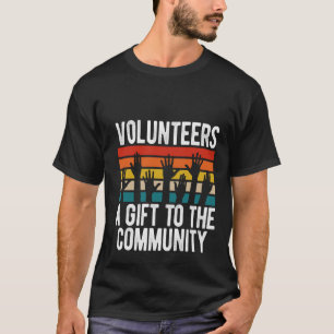 T-shirt Rétro-imprimer Bénévoles A À La Communauté