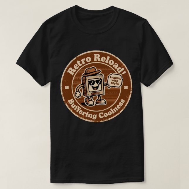 T-shirt Retro Internet Culture "Lagging with Style" Cadeau (Design devant)