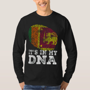 T-shirt Retro It's In My Dna Sri Lanka Drapeau imprimé