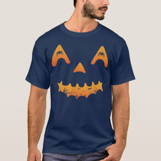 T-shirt Retro JackOLantern Scary Pumpkin Face Funny Hallow