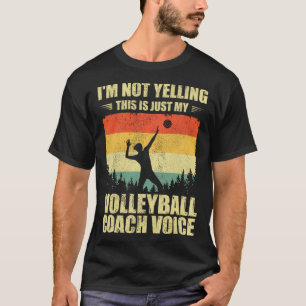 T-shirt Rétro Je ne hurle pas C'est juste mon volleyball C