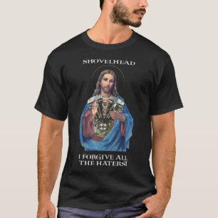 T-shirt Retro Jesus Shovelhead Je pardonne à tous les hain