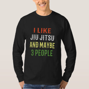 T-shirt Retro Jiu Jitsu Design J'Aime Jiu Jitsu Et Peut-Êt