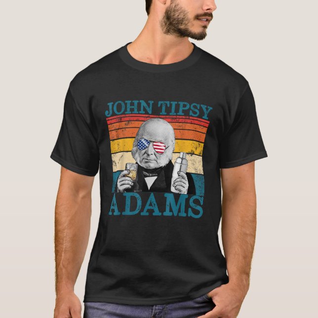 T-shirt Rétro John Tipsy Adams Président John Quincy Adams (Devant)