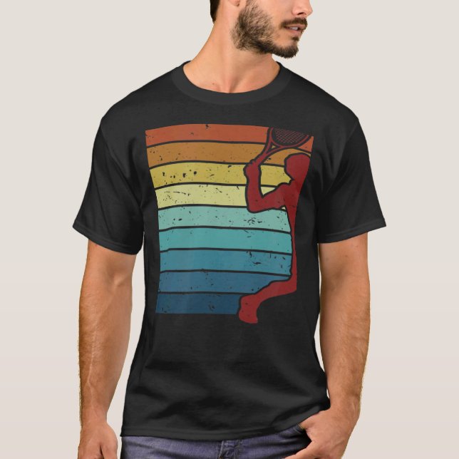 T-shirt Retro Joueur Professionnel Entraîneur Tennis 2 (Devant)