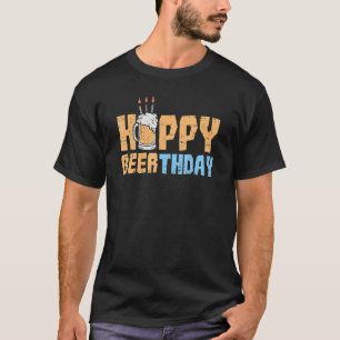 T-shirt Retro Joyeux Beerthday Joyeux Anniversaire Fêter I