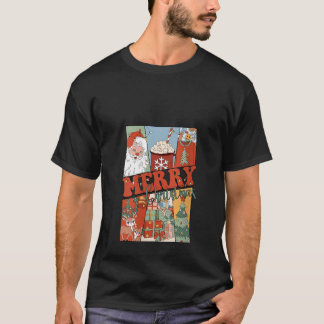 T-shirt Retro Joyeux Noël Père Noël Reindeer Vilain Sw