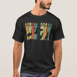 T-shirt Retro Jumping Kangaroo Australia Day Australian