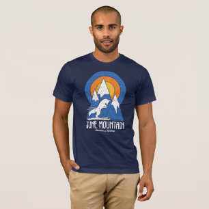 T-shirt Retro June Mountain Ski White Fox