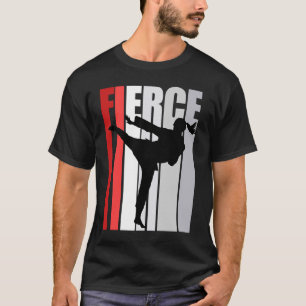 T-shirt Retro Karate Fierce Anniversaire Forme