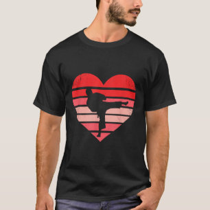 T-shirt Retro Karate Judo Heart Valentine Martial Art Boys