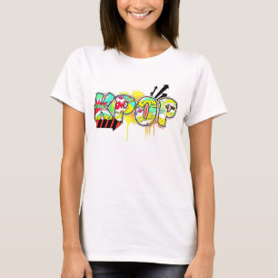 T-shirt Rétro KPOP a inspiré la chemise de graffiti d'art