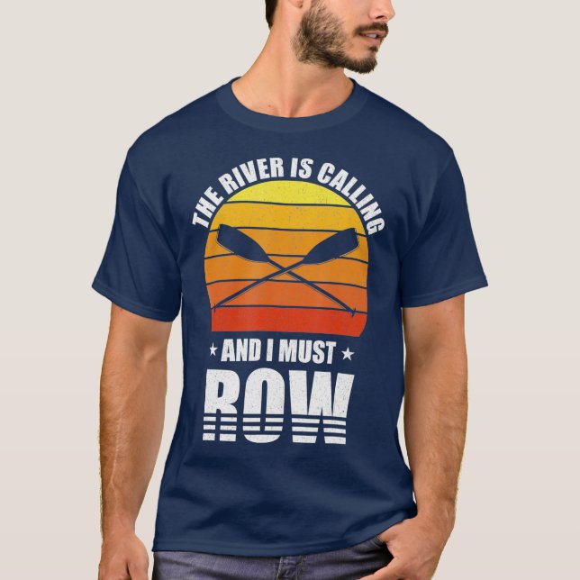 T-shirt Retro La Rivière Appelle Et Je Dois Ranger Un Cade (Devant)
