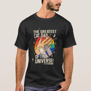 T-shirt Retro Le plus grand papa chat de l'univers pères