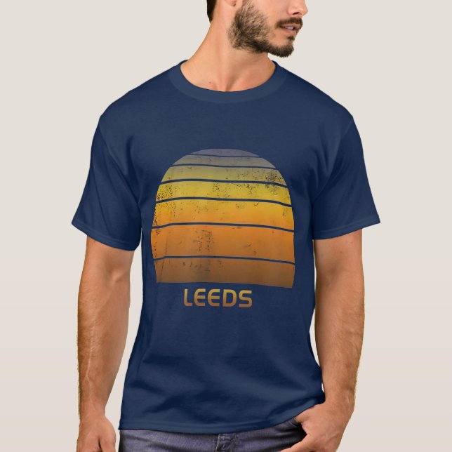 T-shirt Retro Leeds Royaume-Uni (Devant)