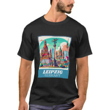 Retro Leipzig Skyline 