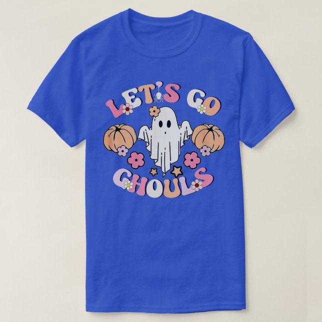 T-shirt Rétro Let's Go Ghouls Halloween Ghost Cost (Design devant)