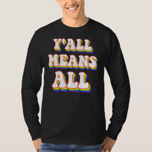 T-shirt Retro Lgbt Y'all Rainbow Lesbian Gay Ally Priez-mo