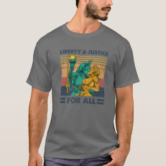 T-shirt Retro Liberté Vintage Et Justice Pour Tous Les LGB