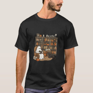 T-shirt Rétro Librairie Librairie Enseignant Boujee Ghost