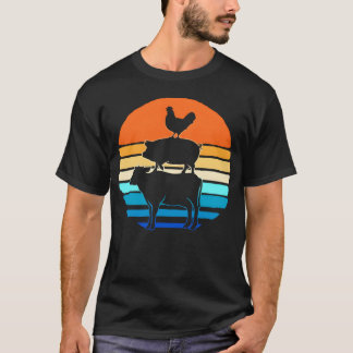 T-shirt Retro Livestock Farming Rancher Livestock Show ret