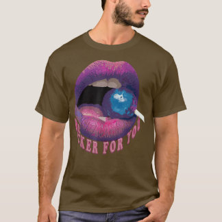T-shirt Retro Lollipops Design Amour Musique Arts Band Suc