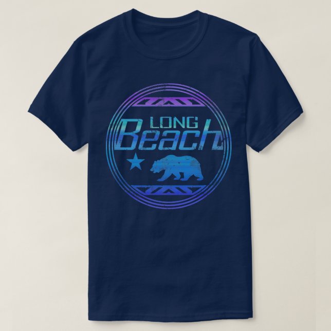 T-shirt Retro Long Beach Californie (Design devant)