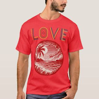 T-shirt Retro Love friend