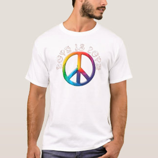 T-shirt RETRO LOVE IS LOVE,  Retro 60s 70s Hippie