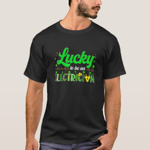 T-shirt Retro Lucky À Être Un Shamrock Électricien Pa Irla