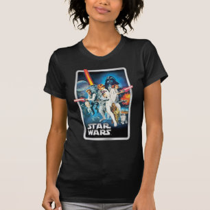 T-shirt Rétro Luke Skywalker, Leia, & Han Solo Cinématogra