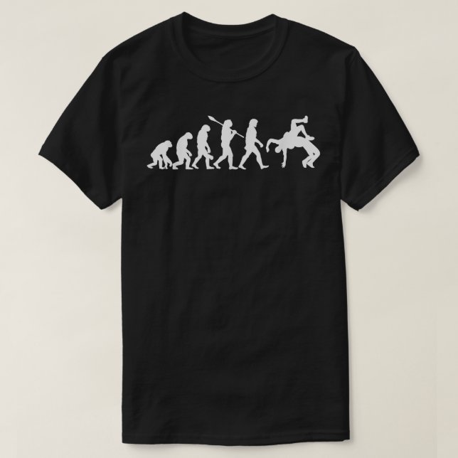 T-shirt Retro Lutte Évolution Drôle (Design devant)