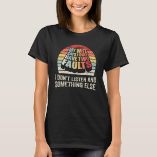 T-shirt Retro Ma Femme Dit Que Je N'Ai Que Deux Faux Mari