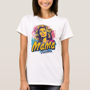 T-shirt Retro Mama Pop Art personnalisé (14)