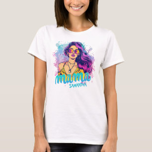 T-shirt Retro Mama Pop Art personnalisé (15)