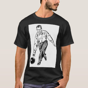 T-shirt Retro Man Bowling